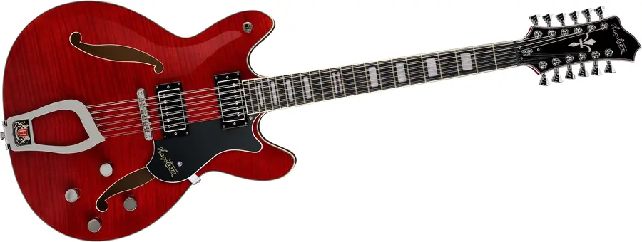 Hagstrom Viking Deluxe 12 Wild Cherry Transparent 