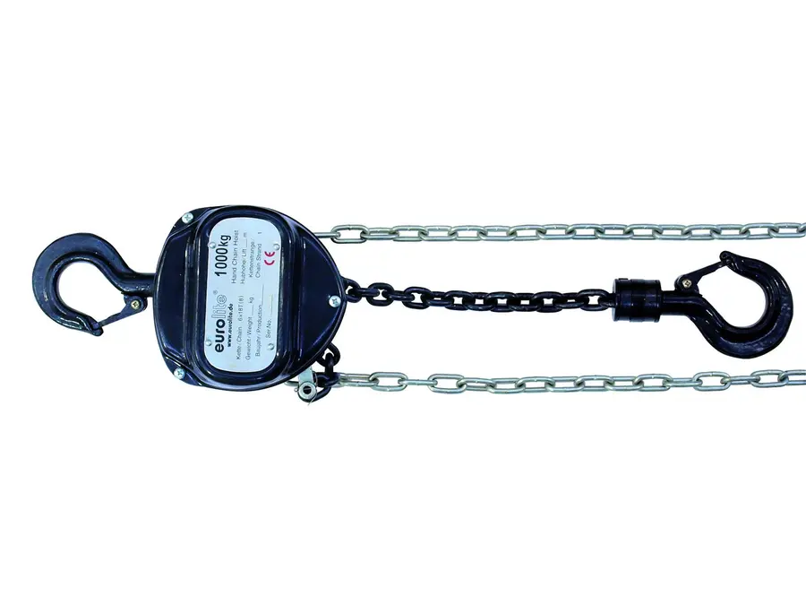 EUROLITE Chain hoist 10M/1.0T black 