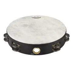 Remo TA-5210 Tamburin m/Skinn, Dobbel rad