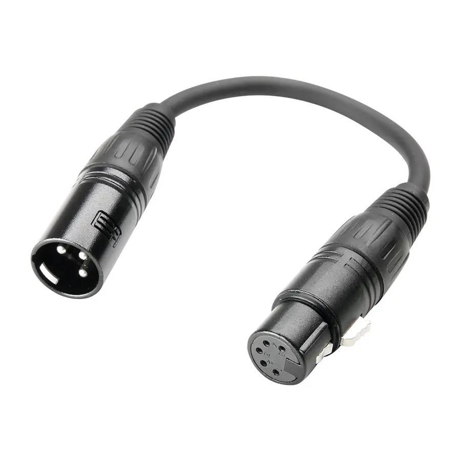 Dmx overgangskabel 5p(f) til 3p(m) 20cm 