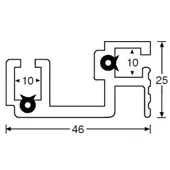 Adam Hall 19" Parts 6168 - Double Sliding Rack Strip 