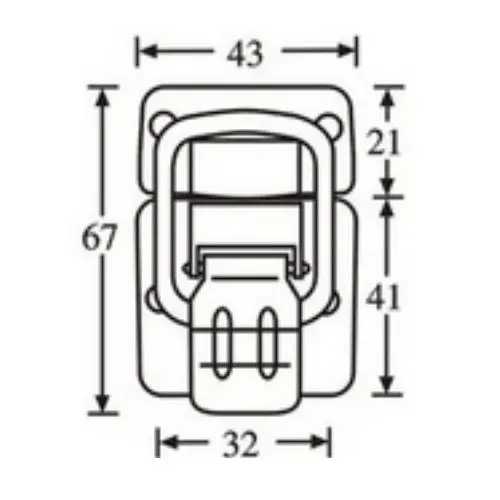 Adam Hall Hardware 1600 - Drawbolt medium chrome-plated 
