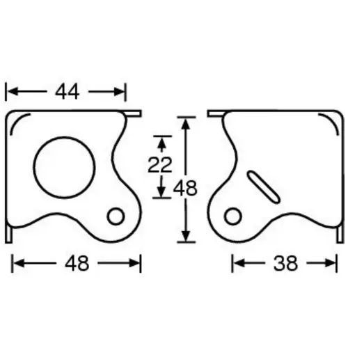Adam Hall Hardware 4005 - Case Corner three-leg with integra 