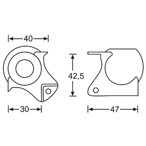 Adam Hall Hardware 41261 - Ball Corner medium cranked 30 mm 