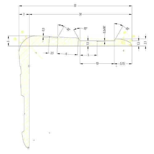 Adam Hall Hardware 6110 - Aluminium Case Angle 33 x 33 mm wi 