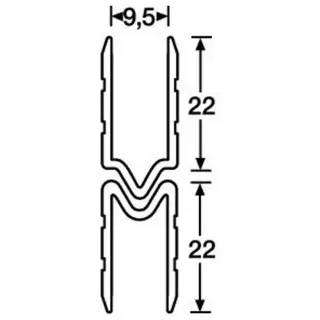 Adam Hall Hardware 6123 M - Aluminium Lid Location male for