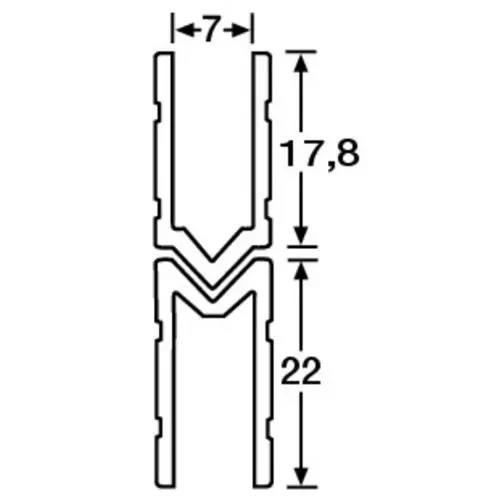 Adam Hall Hardware 6142 M - Aluminium Lid Location male for 