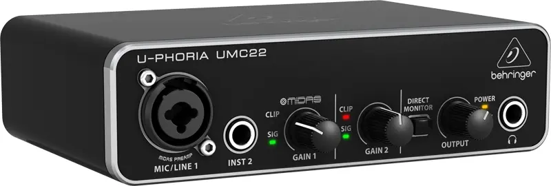 Behringer U-Phoria UMC22 lydkort 