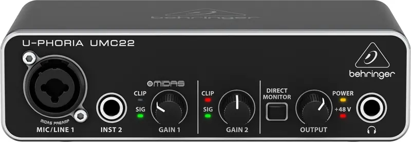 Behringer U-Phoria UMC22 lydkort 