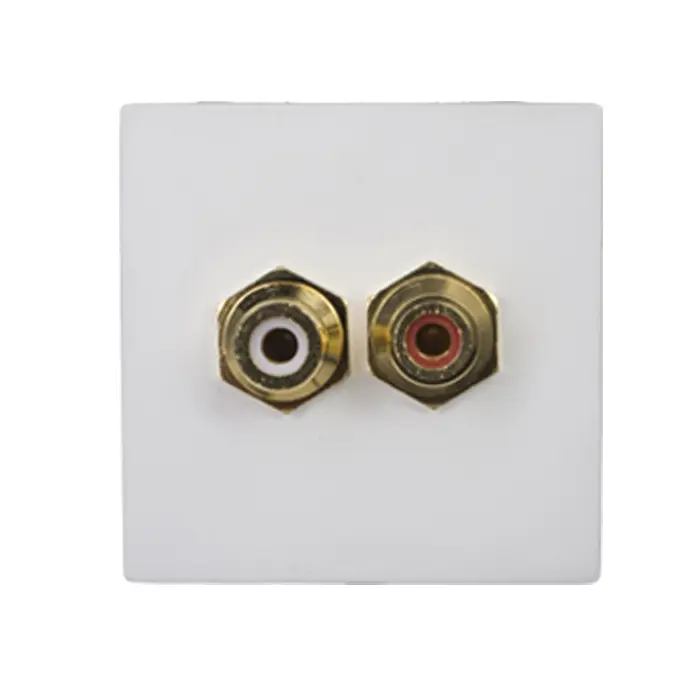 Audac CP 45 RCAW - On-wall Connection Plate stereo RCA femal 