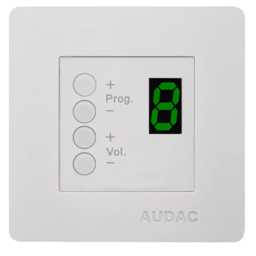 Audac DW 3020 W - 8-zone Wall Panel Controller white for AUR 