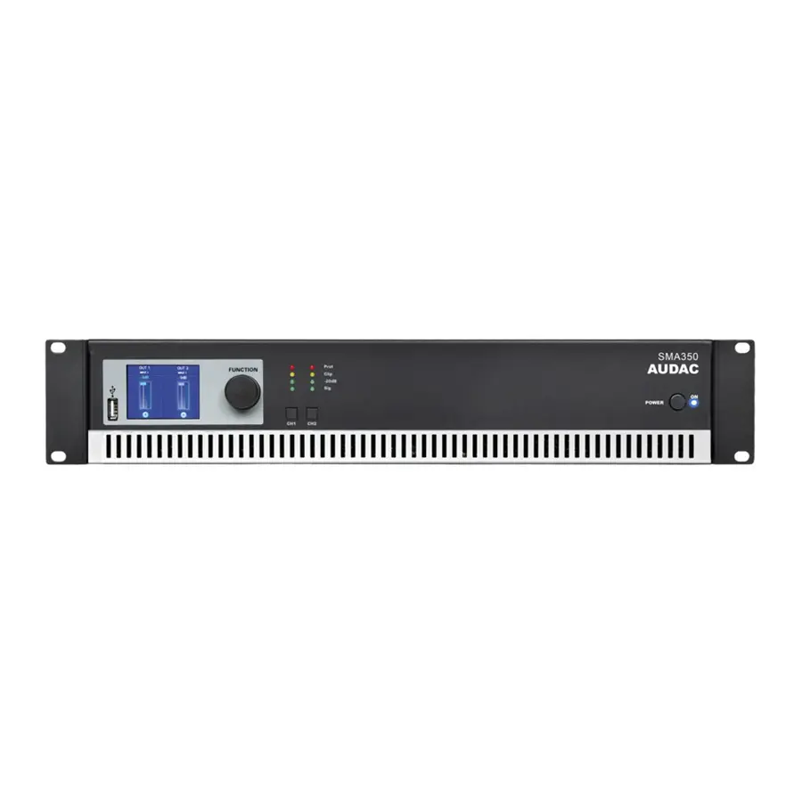 Audac SMA 350 - 2-channel Digital Power Amplifier 2 x 350 W 