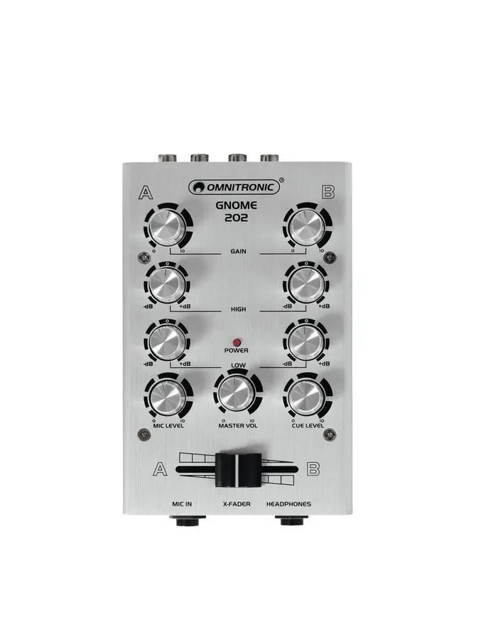 OMNITRONIC GNOME-202 Mini mixer silver 