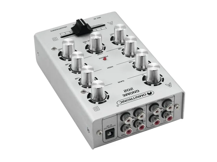 OMNITRONIC GNOME-202 Mini mixer silver 
