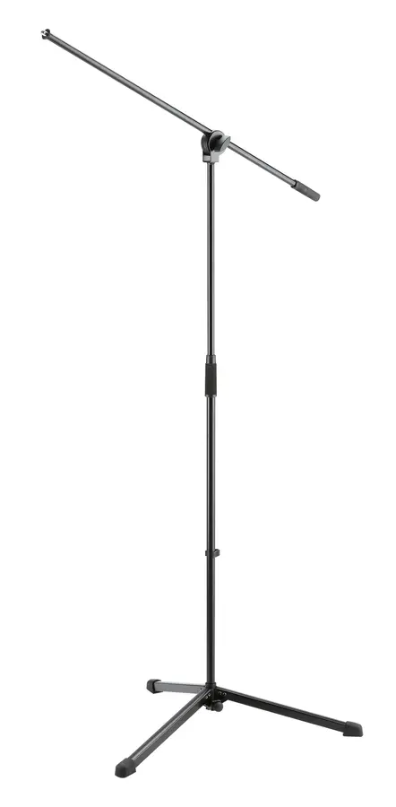 K&M 25400 Mikrofonstativ med galge, Sort 