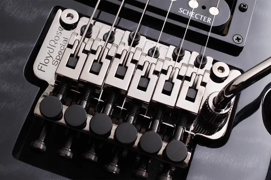 Schecter Omen Extreme-FR (STBLK) See-Thru Black 