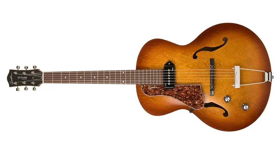 Godin 5th Avenue Kingpin P90 Cognac Burst LeftHand 