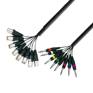 Multicable 8x8 XLR male-jack 3m