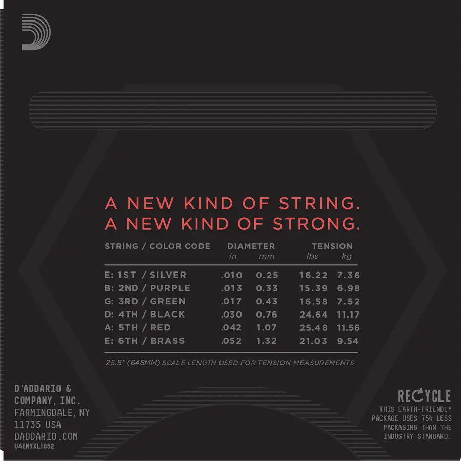 D'addario NYXL1052 El.Gitar strenger (010-052) 