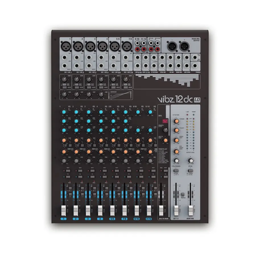 LD Systems VIBZ 12 DC 12 channel Mixer with DFX and Compressor 