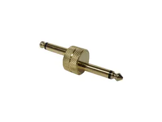 Jackplugg for pedaler - jack/jack vinkel gold