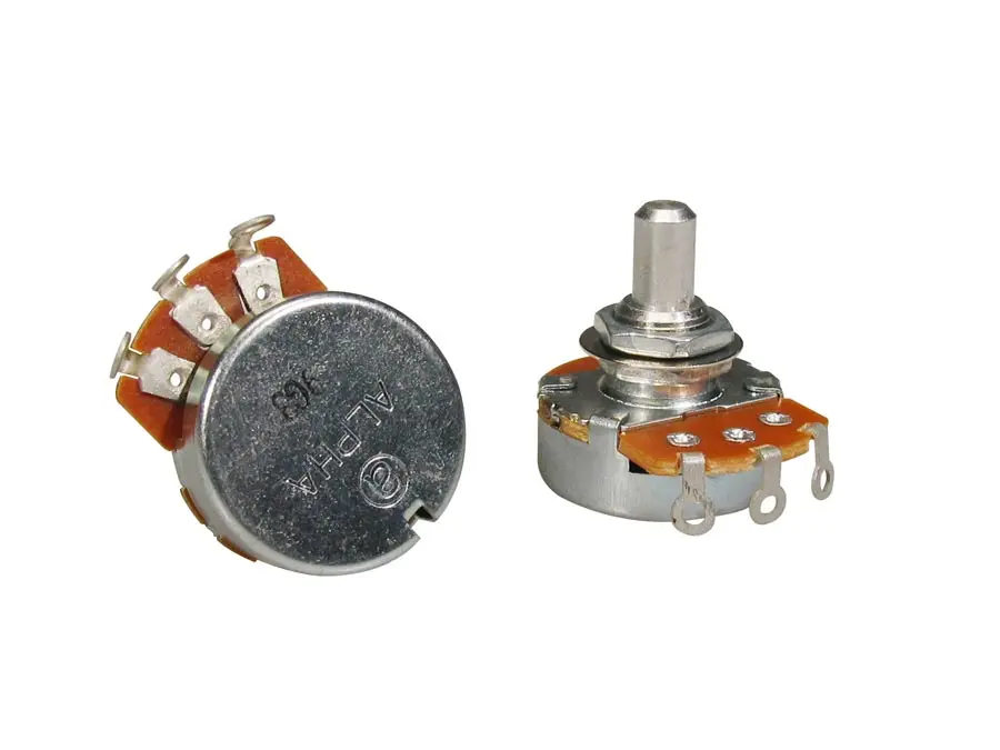 Alpha ALP500-A37 500K audio pot solid shaft,short bushing .250",3/8" dia 