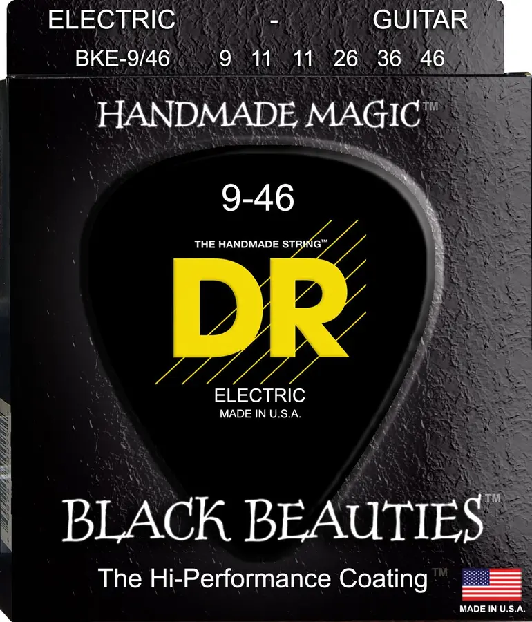 DR Strings BKE9/46 Black Beauties (009-046) Lite - Heavy 