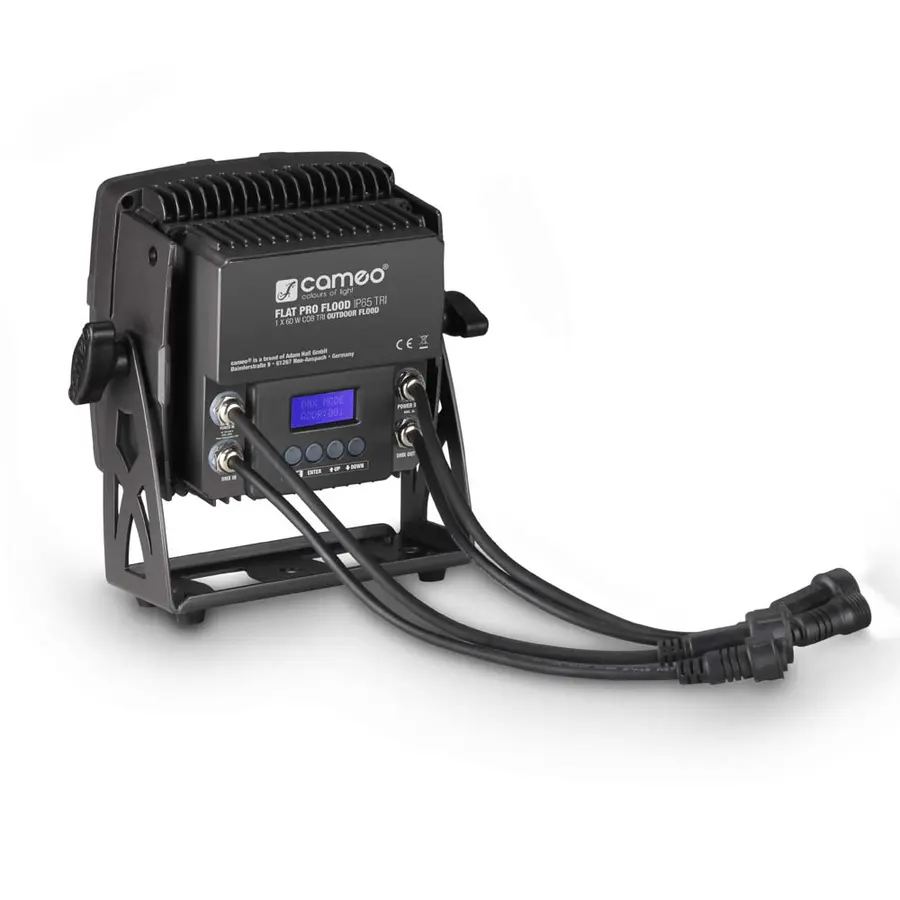 Cameo FLAT PRO FLOOD IP65 TRI Outdoor Flood Light with 60W Tri-Color COB LED 