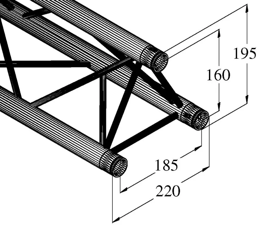 ALUTRUSS DECOLOCK DQ3-250 3-way cross beam 