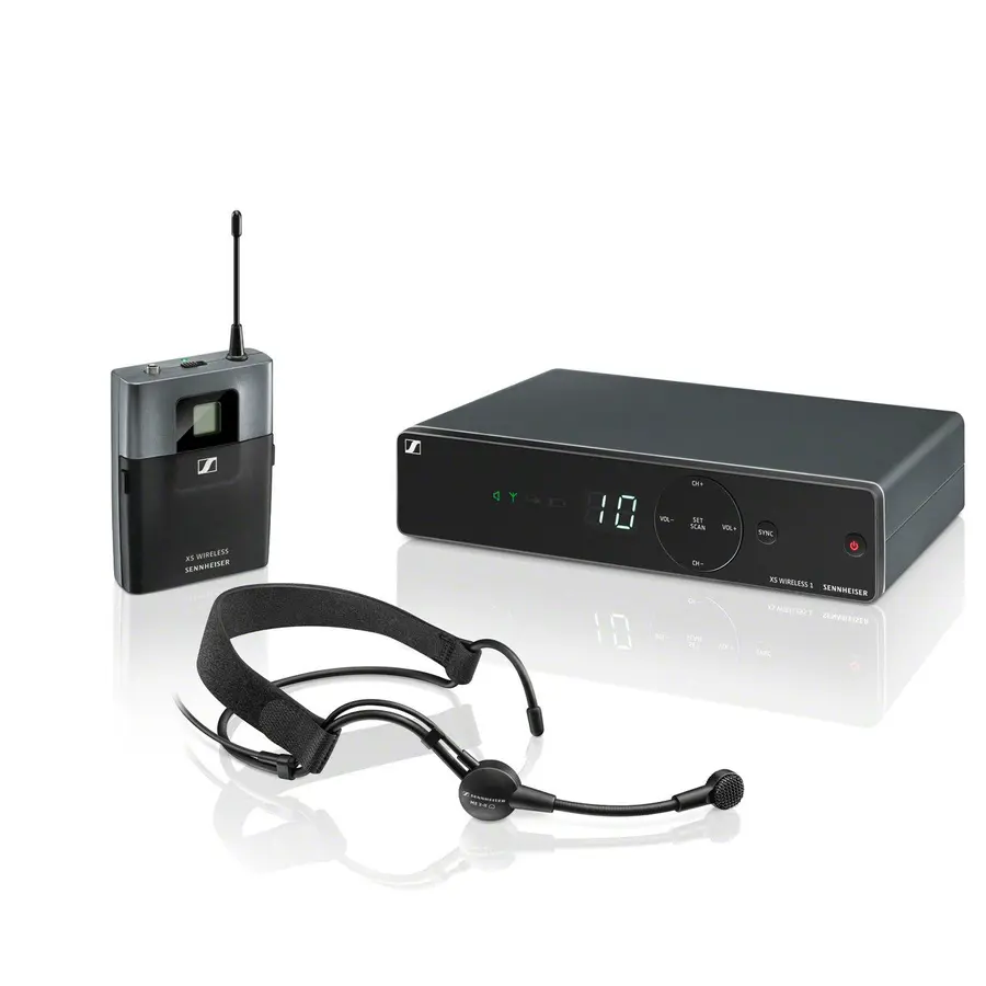 Sennheiser XSw 1-ME3-E for tale/vokal Mottaker, beltpack og ME 3 sort bøylemik 