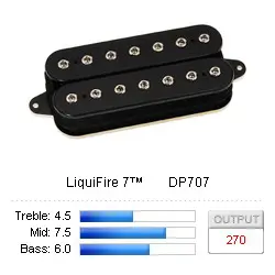 DiMarzio DP707BK Pickup Humbucker LiquiFire7 Black 