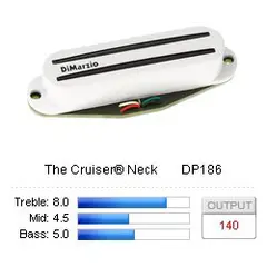 DiMarzio DP186W Pickup Strat Cruiser/Neck White