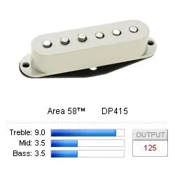 DiMarzio DP415W Pickup Strat Area 58 White 
