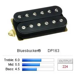 DiMarzio DP163BK Pickup Humbucker Bluesbucker Black 