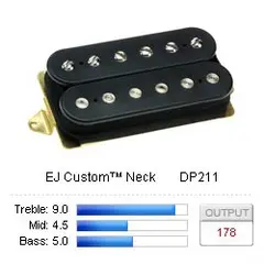 DiMarzio DP211FBK Pickup Humbucker EJ Custom/Neck F-Spaced Black