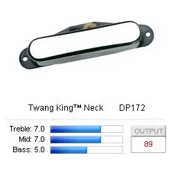 DiMarzio DP172C Pickup Tele Twang King/Neck Chrome 