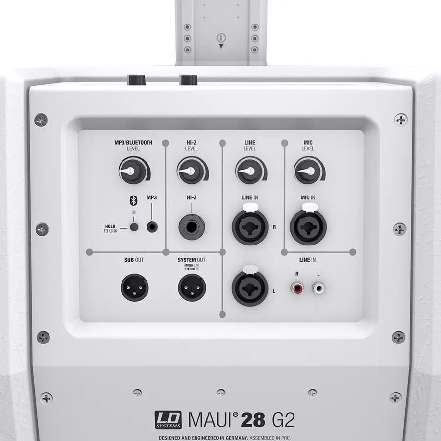 LD Systems MAUI 28 G2 W Compact Column PA with Mixer and Bluetooth white 