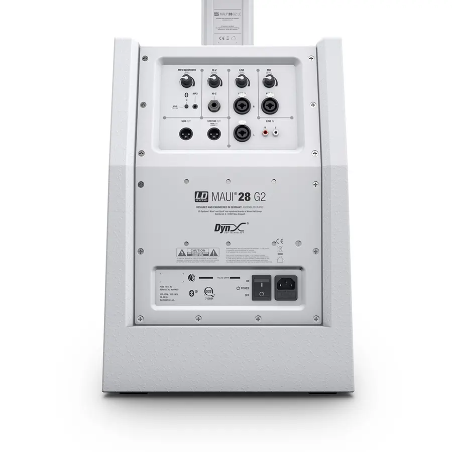 LD Systems MAUI 28 G2 W Compact Column PA with Mixer and Bluetooth white 