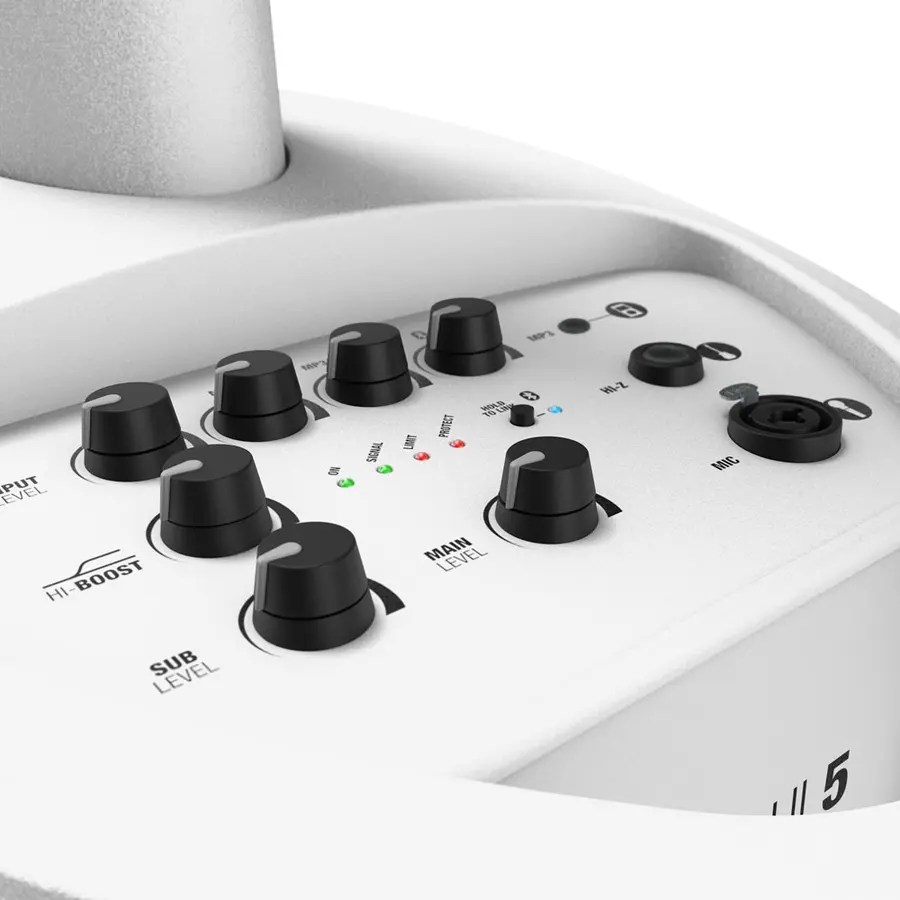 LD Systems MAUI 5 W Ultra Portable Column PA with Mixer and Bluetooth,White 