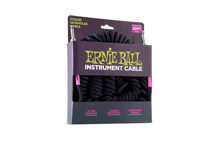 Ernie Ball EB-6044 Coil Cable 30" SS Black 