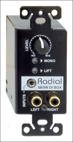 Radial SB-5W WallDI veggmontert passiv di-boks 