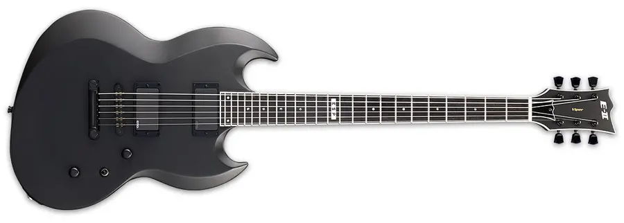 ESP E-II Viper Baritone Charcoal Metallic Satin 