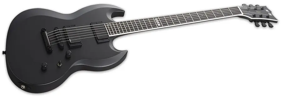 ESP E-II Viper Baritone Charcoal Metallic Satin 