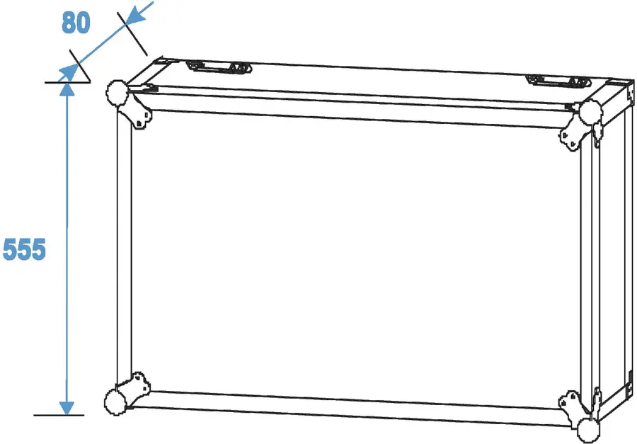 Roadinger Rack Profi 12U 45cm with wheels 