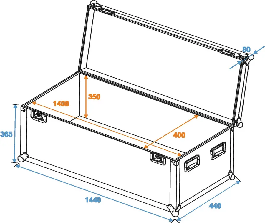 ROADINGER Universal case Profi 140x40x40cm 