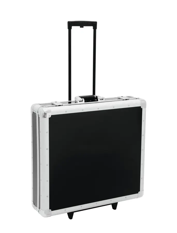 ROADINGER CD case, black, 200 CDs, with trolley 