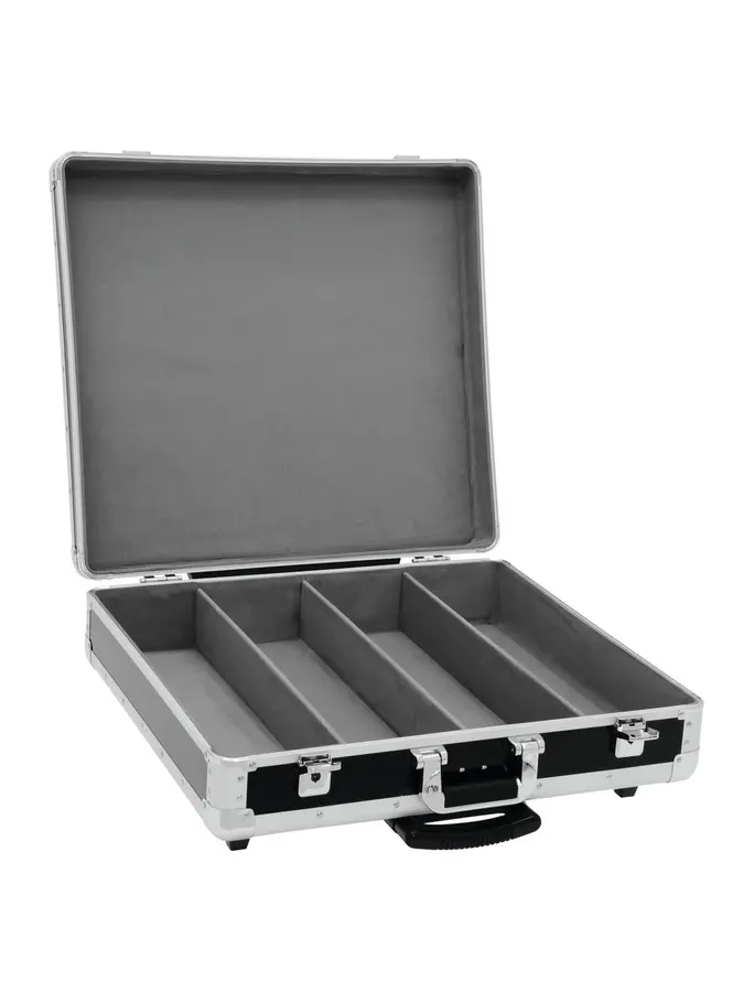 ROADINGER CD case, black, 200 CDs, with trolley 