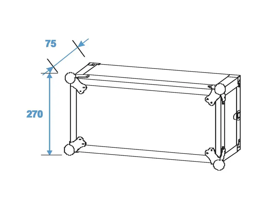 ROADINGER Effect rack CO DD, 5U, 40cm deep, black 