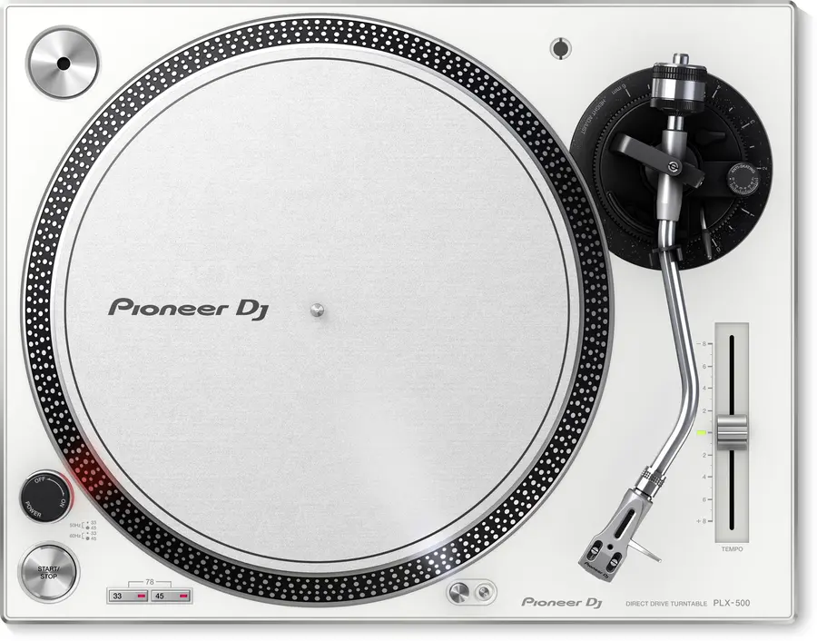 Pioneer PLX-500 Platespiller, Hvit High Torque Direct Drive Turntable 