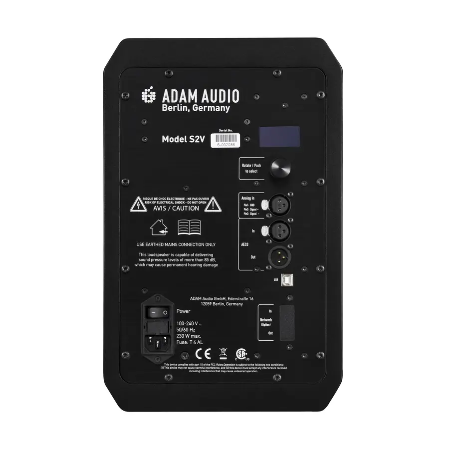 ADAM Audio S2V Nærfeltsmonitor 2-way, 7" woofer (pris pr stk) 